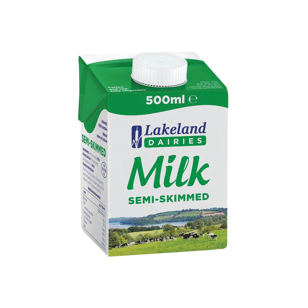 Lakeland Dairies Semi-Skimmed Milk 500ml x 12