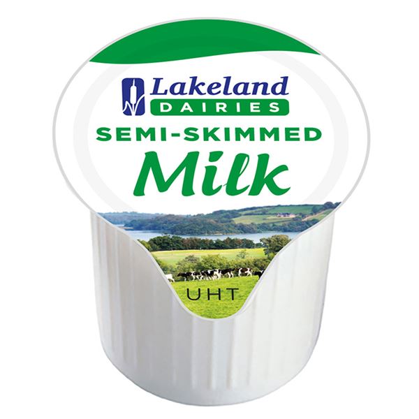 Lakeland Dairies UHT Semi-Skimmed Milk Pots 12ml (Pack of 120)