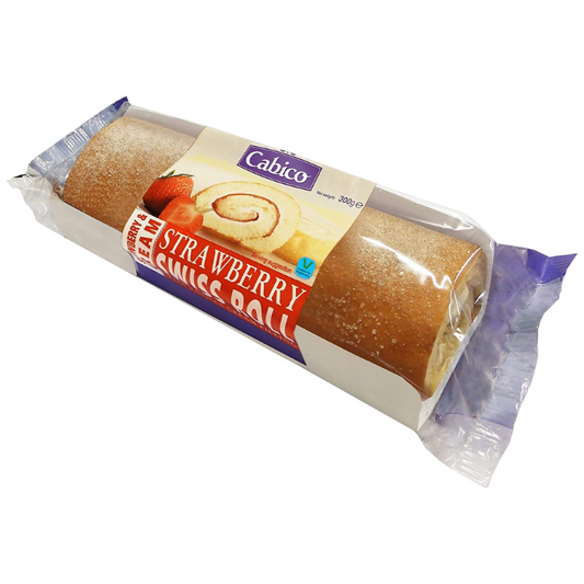 Cabico Strawberry Swiss Roll 300g x 6