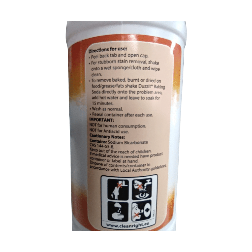 Duzzit Baking Soda Multi Purpose Household Cleaner 500g x 12 Label