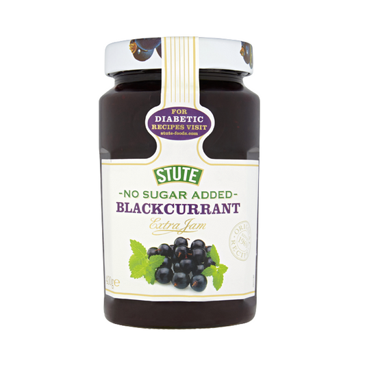 Stute No Sugar Added Blackcurrant Extra Jam 430g x 6