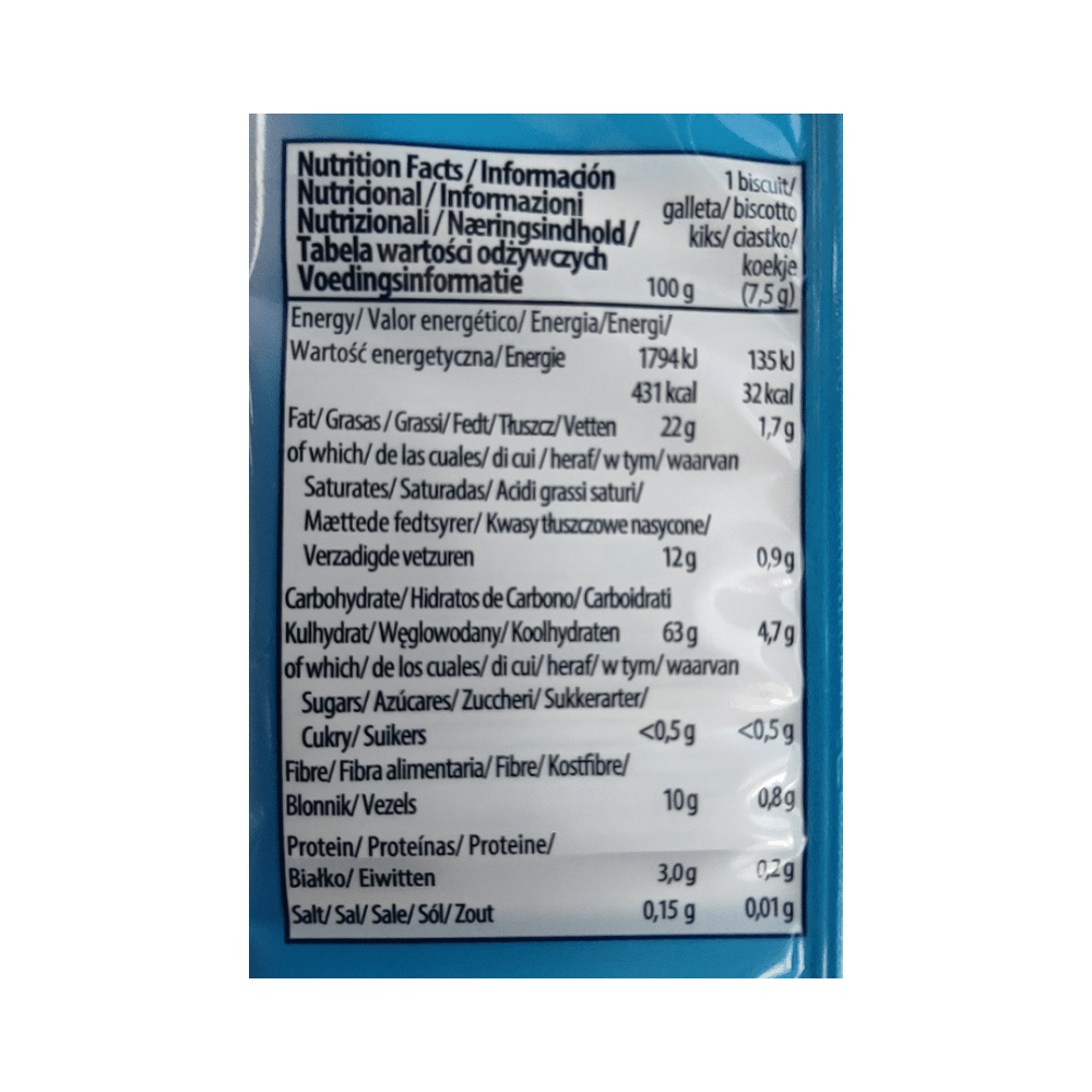 Gullon Sugar Free Vanilla Wafers 180g x 12 Label