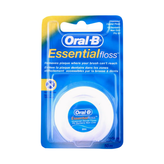 Oral-B Essential Dental Floss Unwaxed 50m x 12
