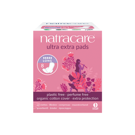 Natracare Ultra Extra Long Period Pads 8 Pack x 12