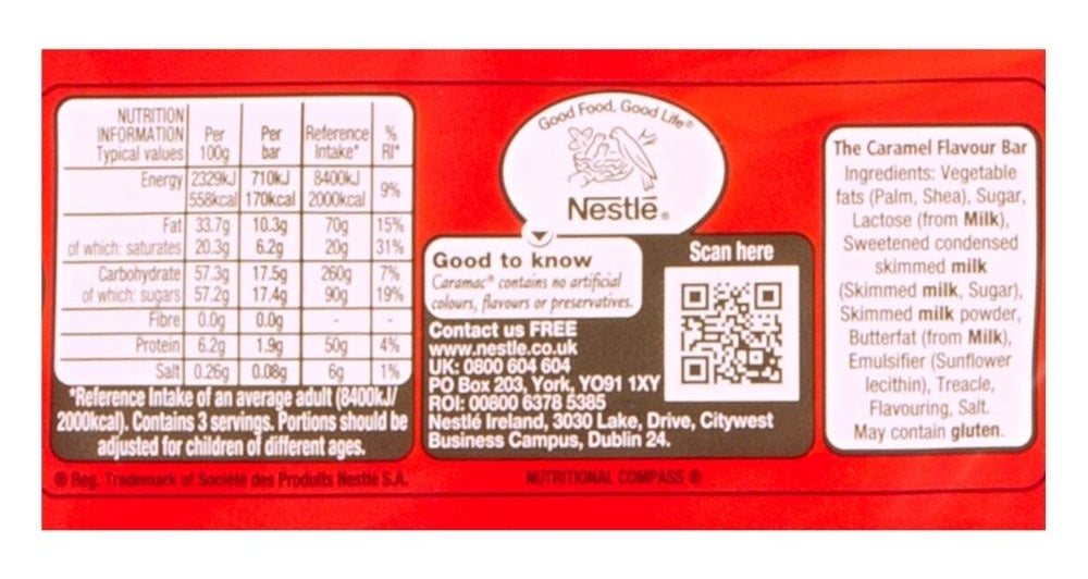 Nestle Caramac Bar 30g x 32