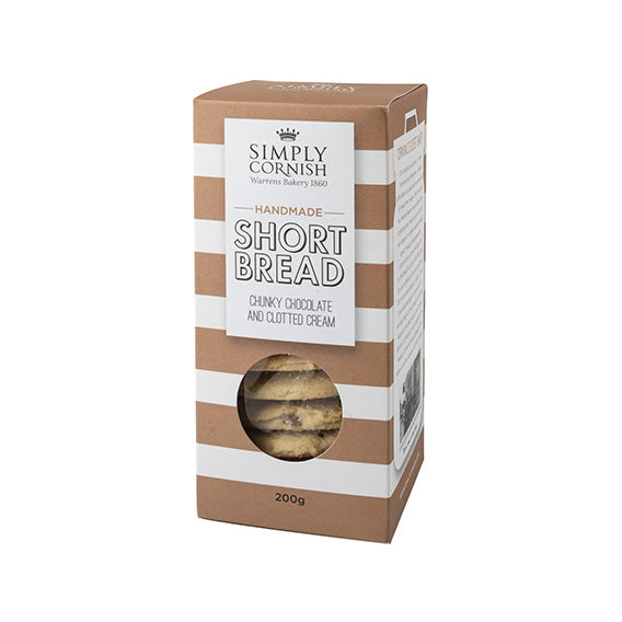 Simply Cornish Chunky Chocolate & Clotted Cream Shortbread 200g x 12