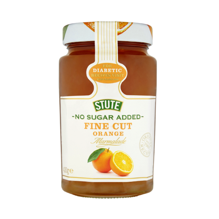 Stute No Sugar Added Fine Cut Orange Marmalade 430g x 6