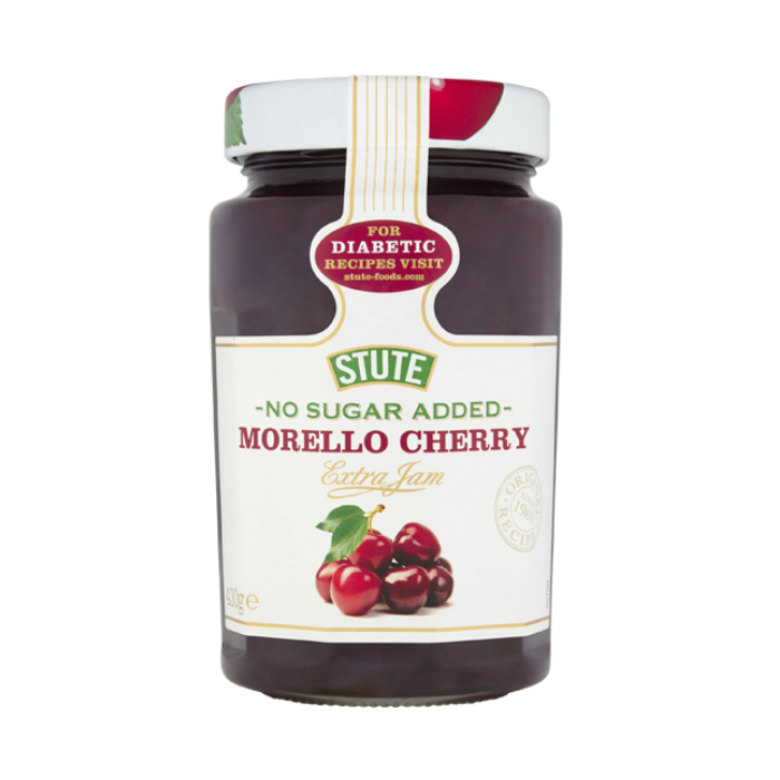 Stute No Sugar Added Morello Cherry Extra Jam 430g x 6