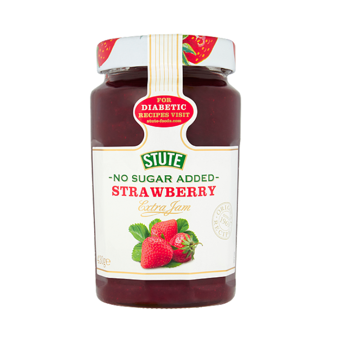 Stute No Sugar Added Strawberry Extra Jam 430g x 6