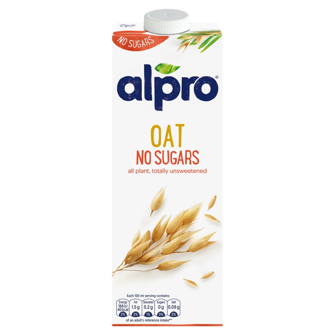 Alpro Oat No Sugars Long Life Drink 1L x 8