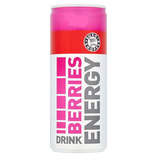 Euro Shopper Berries Energy Drink 250ml x 24