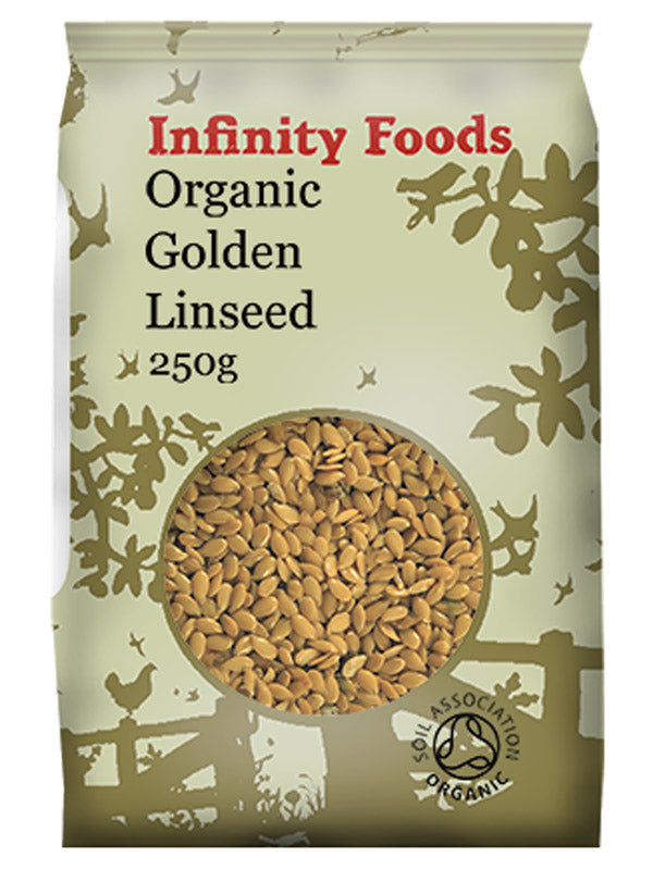 Infinity Foods Organic Golden Linseed 250g x 12