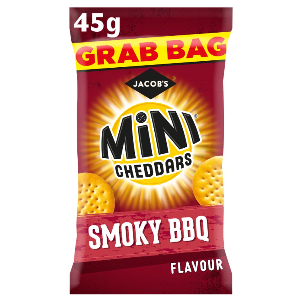 Jacob's Grab Bag Mini Cheddars Smoky BBQ Flavour 45g x 30