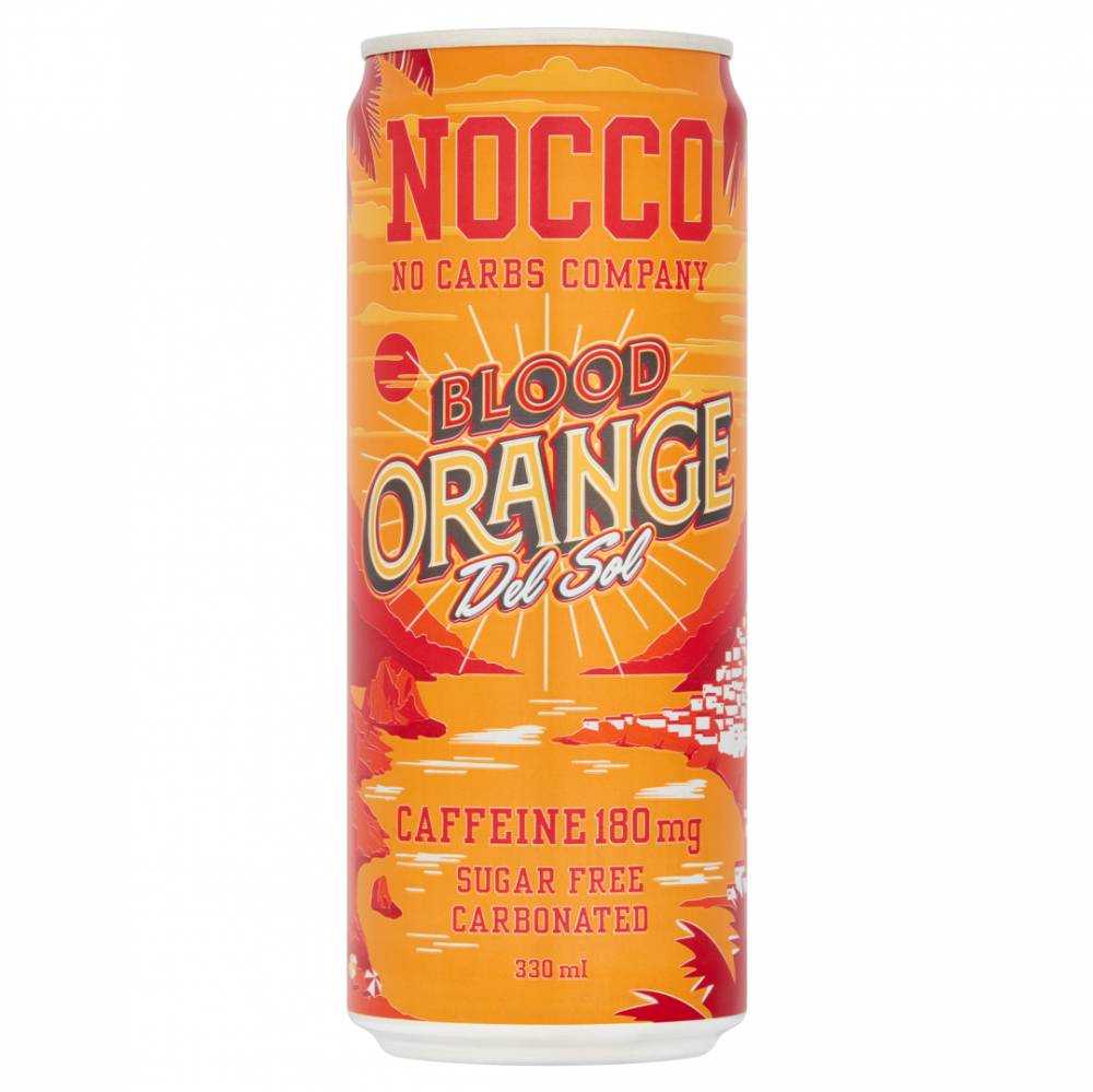 NOCCO Blood Orange Del Sol Energy Drink 330ml x 12
