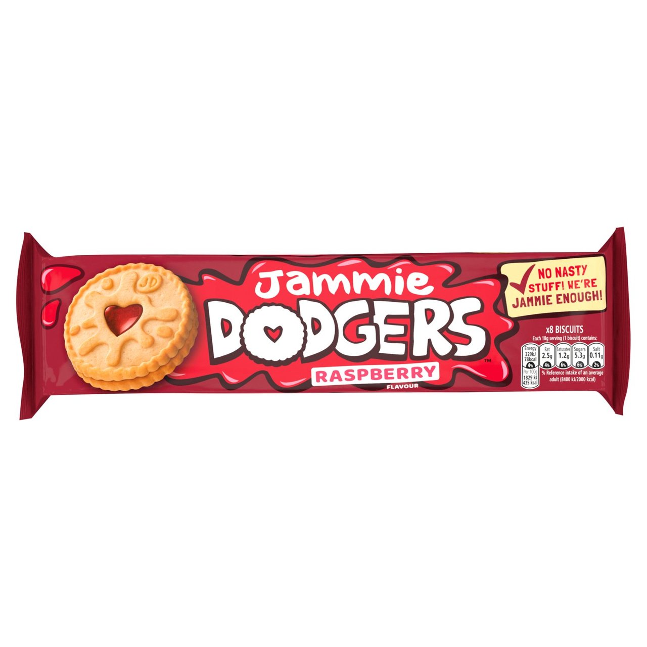 Jammie Dodgers Biscuits Raspberry Flavour 140g x 18