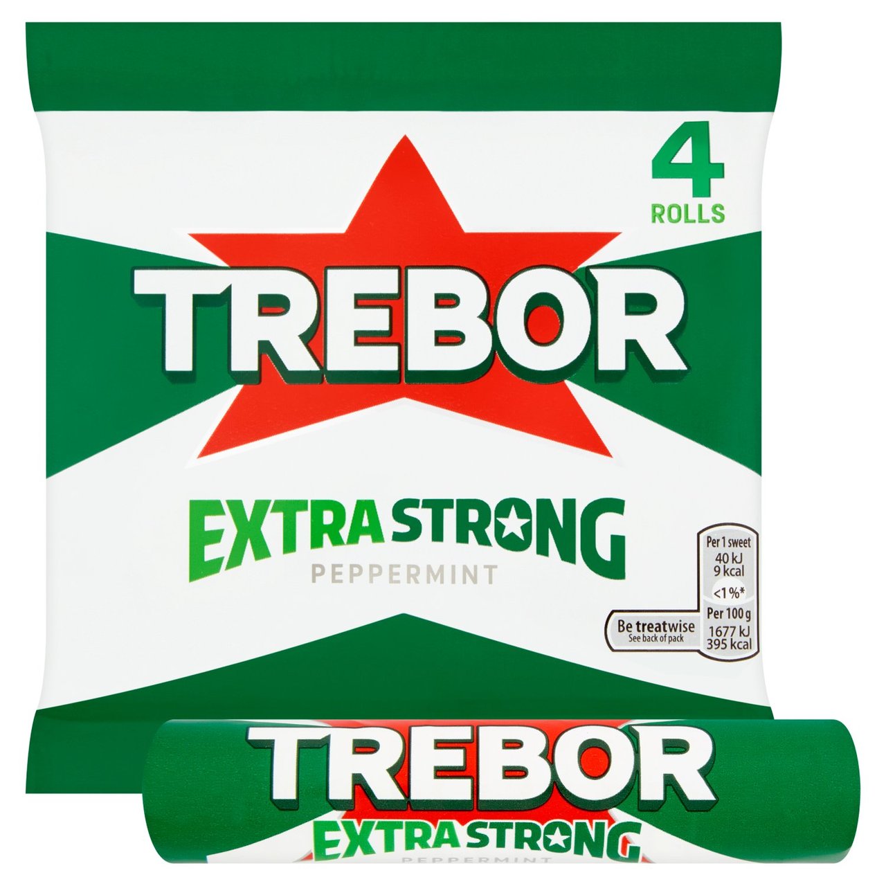 Trebor Extra Strong Peppermint Mints 4 Pack x 12