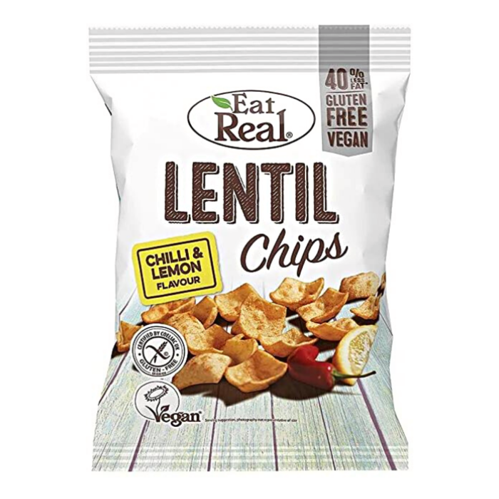 Eat Real Lentil Chips Chilli & Lemon 113g x 10