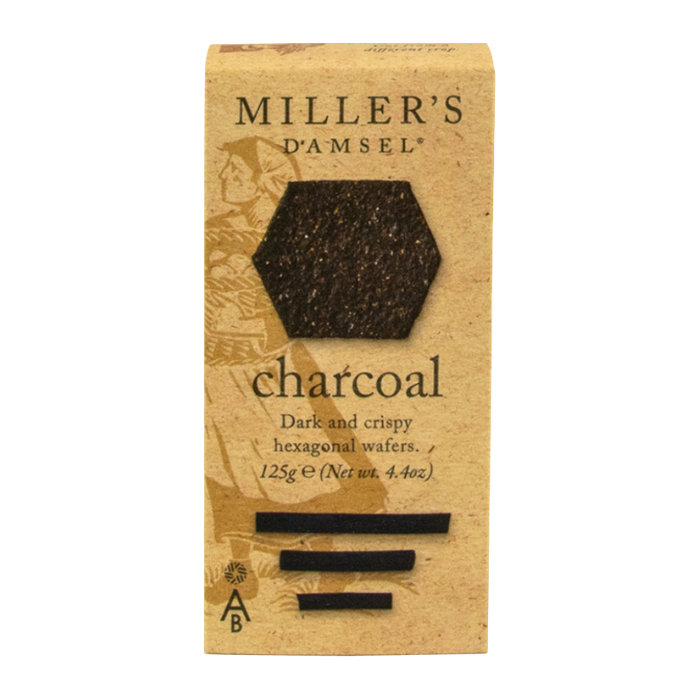 Artisan Biscuits Miller's Damsel Charcoal Wafers 125g x 6