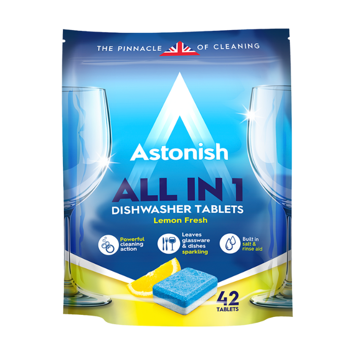 Astonish All in 1 Dishwasher Tablets Lemon Fresh 42 Pack x 8