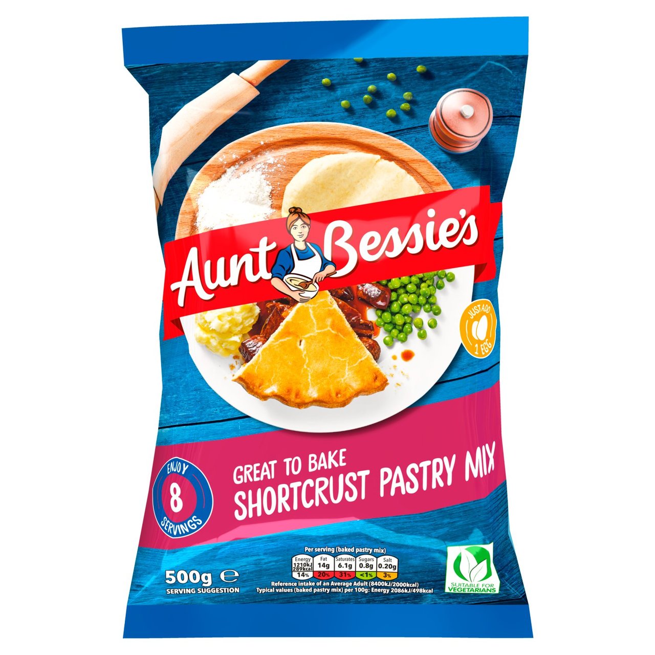 Aunt Bessie’s Shortcrust Pastry Mix 500g x 6