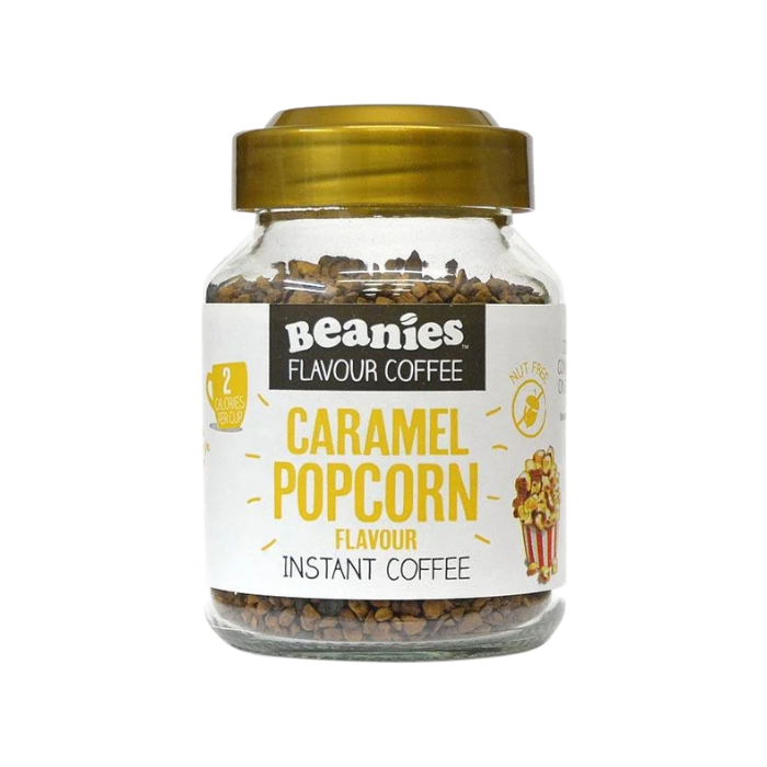 Beanies Caramel Popcorn Flavoured Instant Coffee 50g x 6