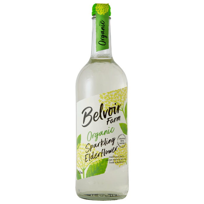 Belvoir Farm Organic Sparkling Elderflower 750ml x 6