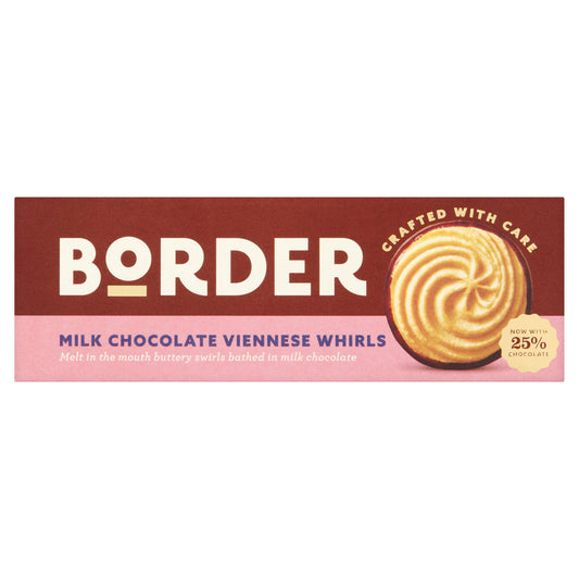 Border Milk Chocolate Viennese Whirls 150g x 12