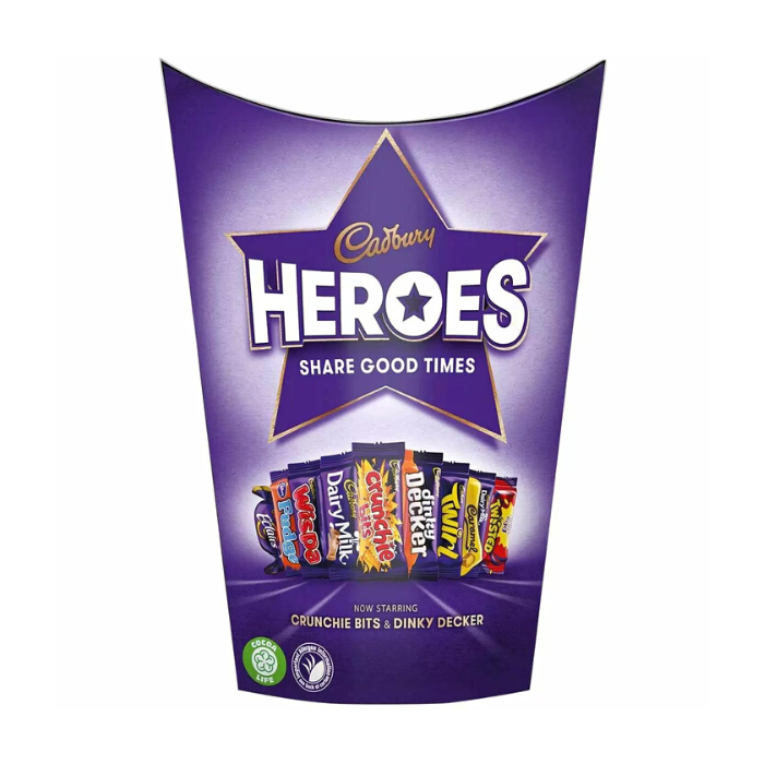 Cadbury Heroes Chocolate Carton 185g x 9