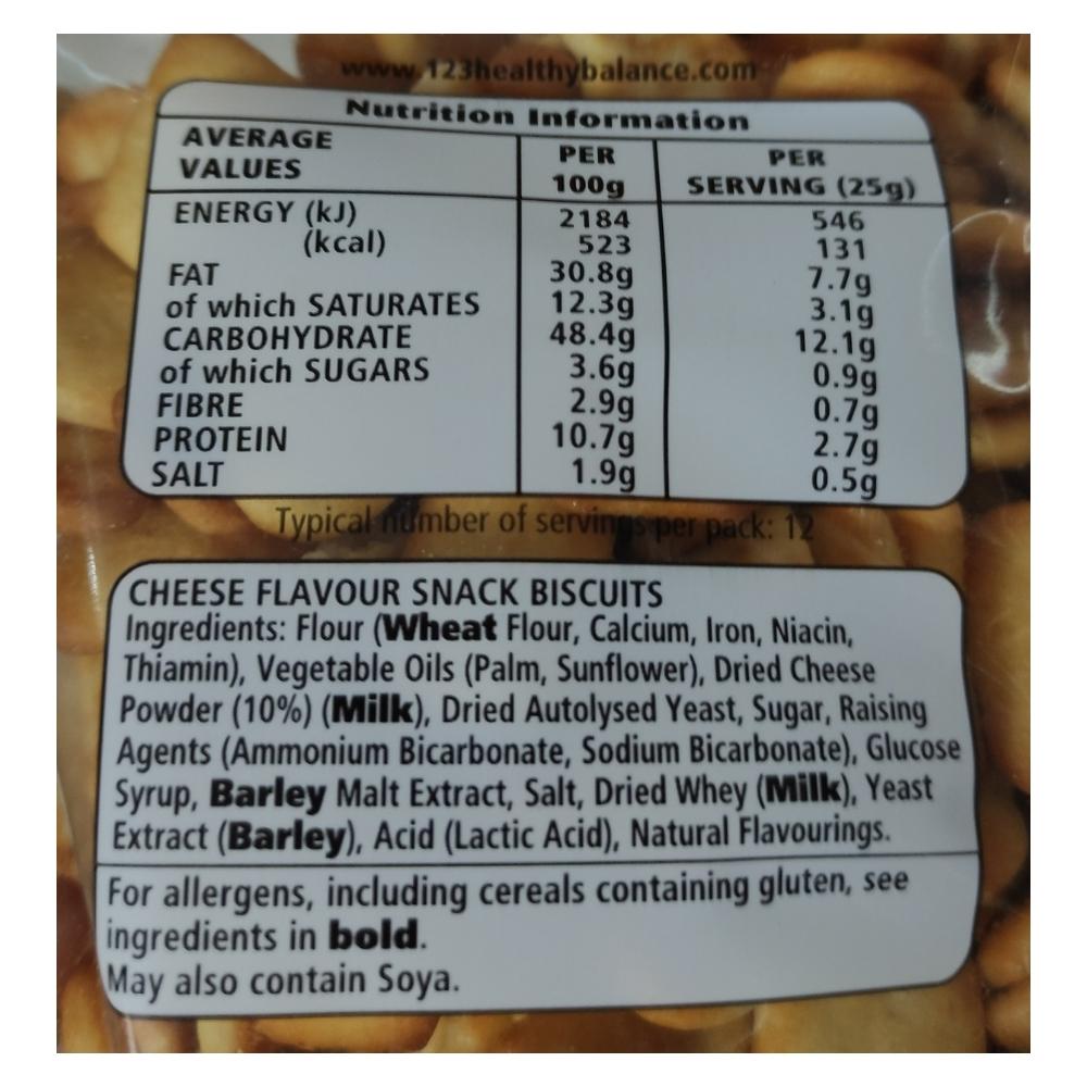 Crawford's Cheese Savouries Biscuits 325g x 10 Label