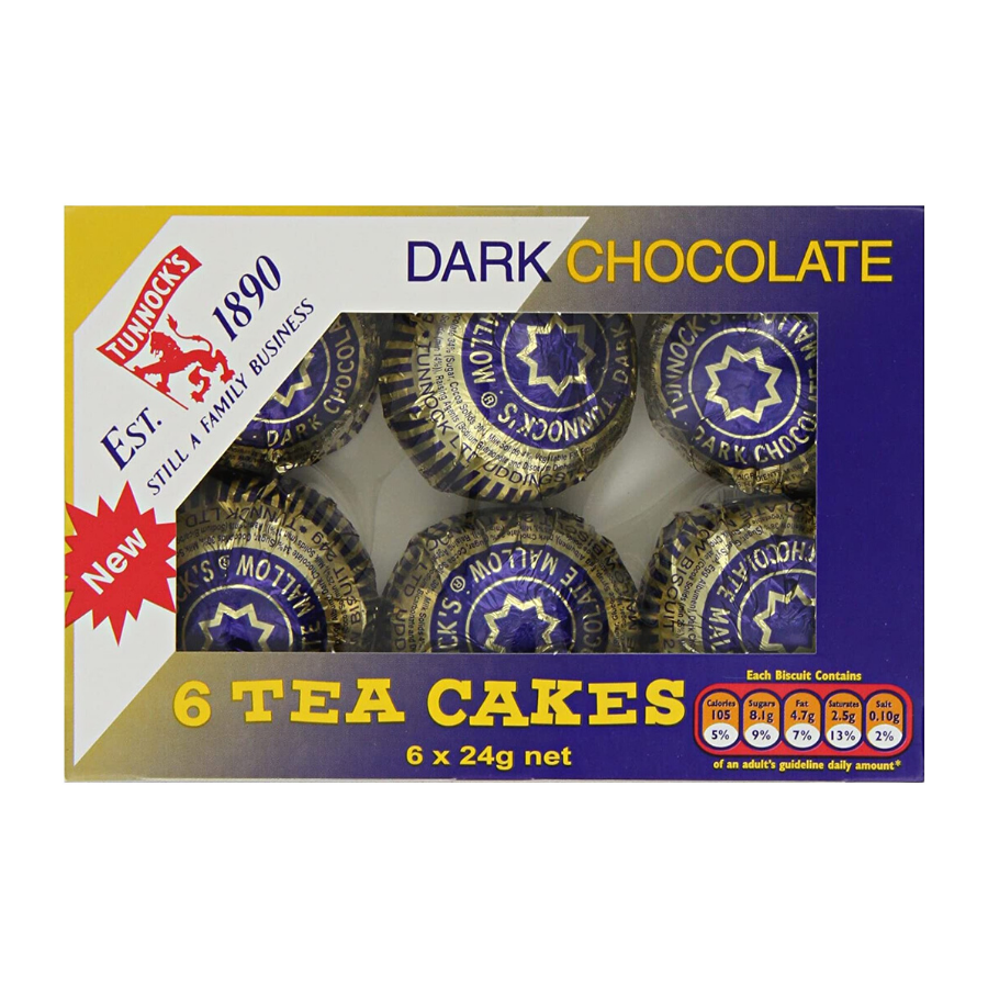 Tunnock's Dark Chocolate Tea Cakes 6 Pack x 12