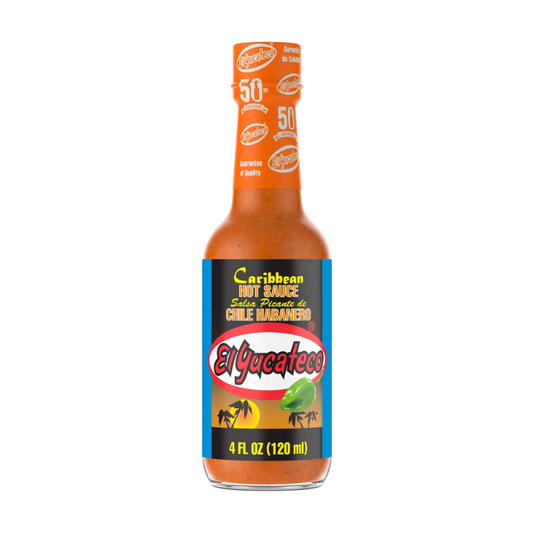 El Yucateco Caribbean Habanero Hot Sauce 120ml x 12