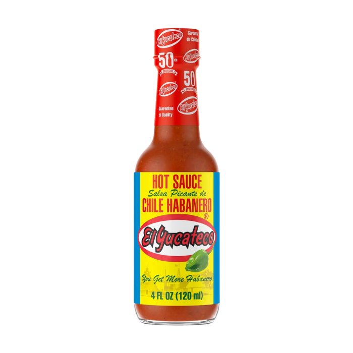 El Yucateco Red Habanero Hot Sauce 120ml x 12