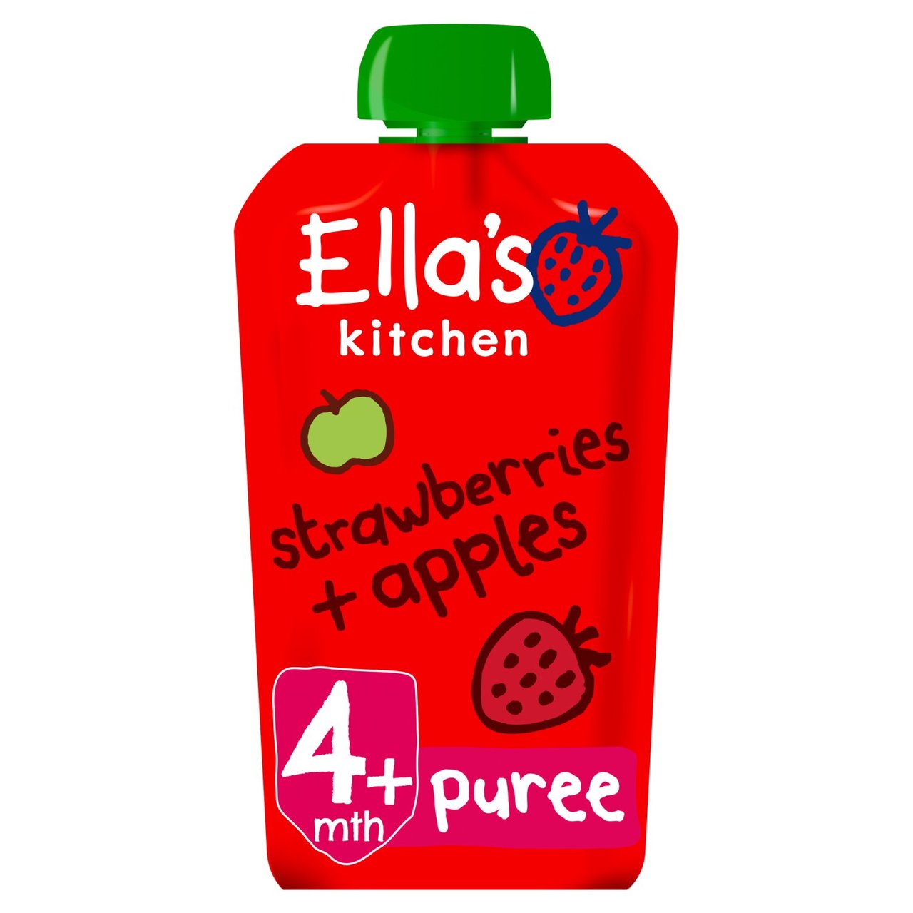 Ella's Kitchen Organic Strawberries & Apples Baby Pouch 120g x 7