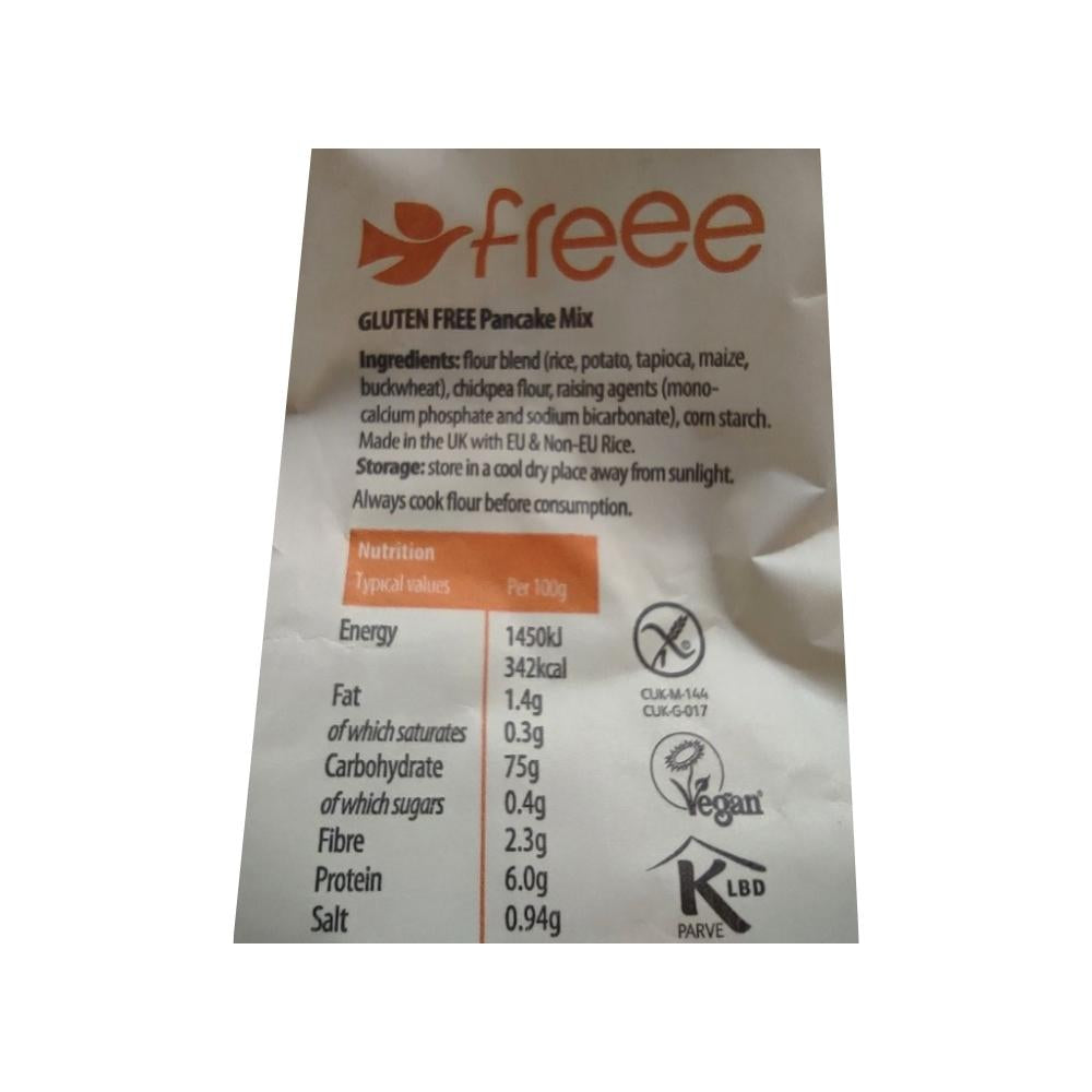 FREEE Doves Farm Pancake Mix 300g x 5 Label