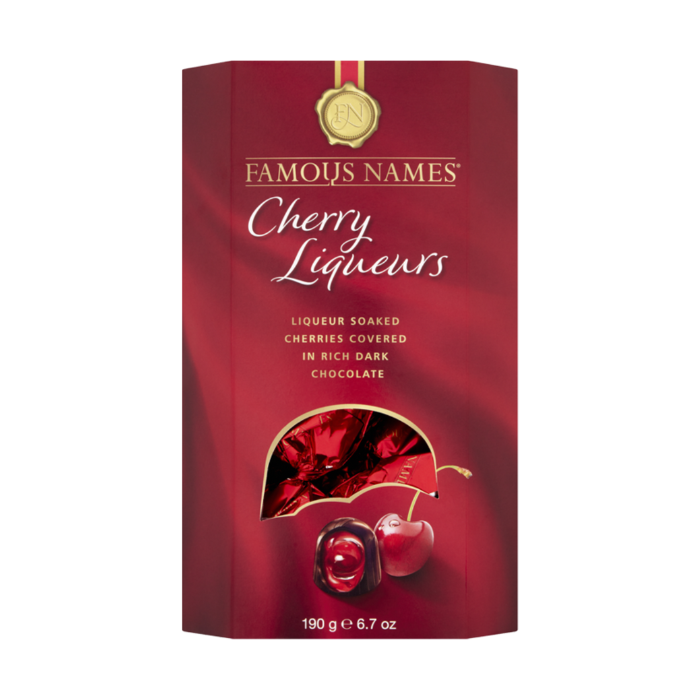 Famous Names Cherry Liqueur Chocolates 190g x 6