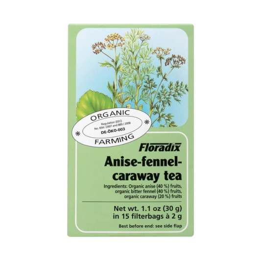 Floradix Anise-Fennel-Caraway Herbal Tea 15 Teabags x 12