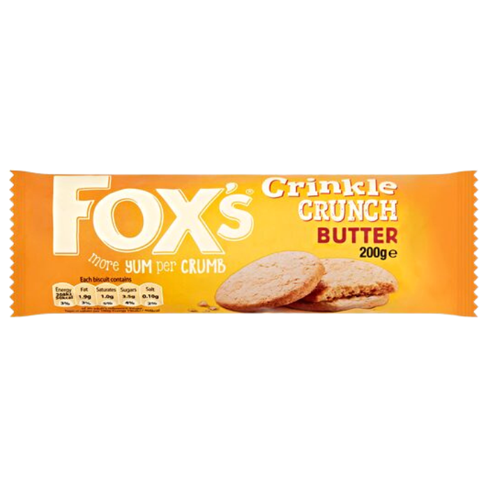 Fox's Butter Crinkle Crunch Biscuits 200g x 12