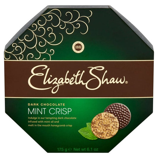 Elizabeth Shaw Dark Chocolate Mint Crisp 175g x 8