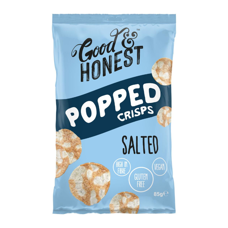 Good & Honest Popped Crisps Salted Flavour 85g x 8