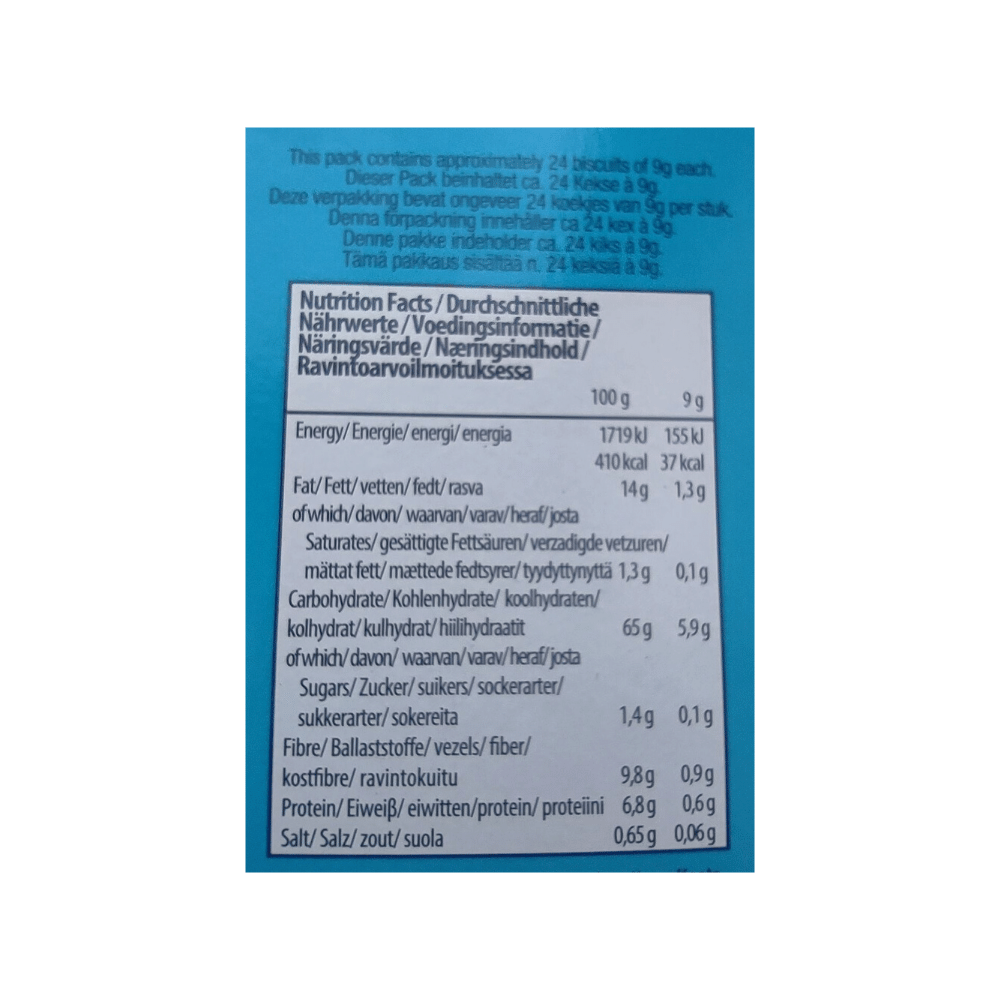 Gullon No Sugar Added Whole Grains Breakfast Biscuits 216g x 8 Label (2)