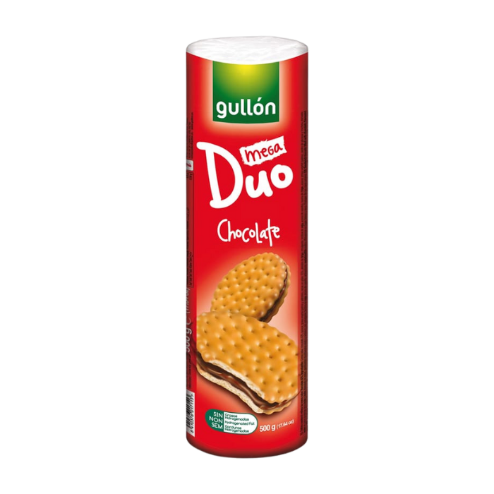 Gullon Mega Duo Chocolate Flavour Filling Biscuits 500g x 20