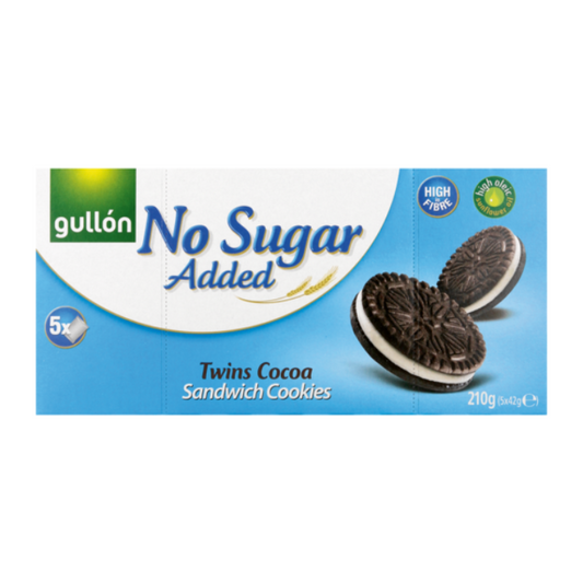 Gullon No Sugar Added Twins Cocoa Sandwich Cookies 210g x 10