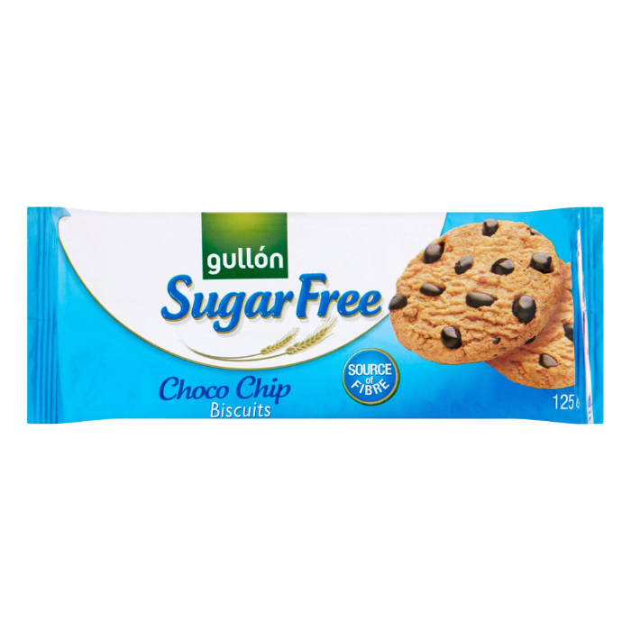 Gullon Sugar Free Chocolate Chip Biscuits 125g x 12