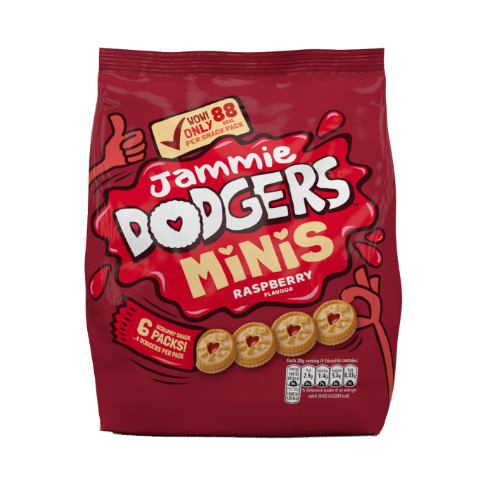 Jammie Dodgers Minis Raspberry Flavour 6 Pack x 8