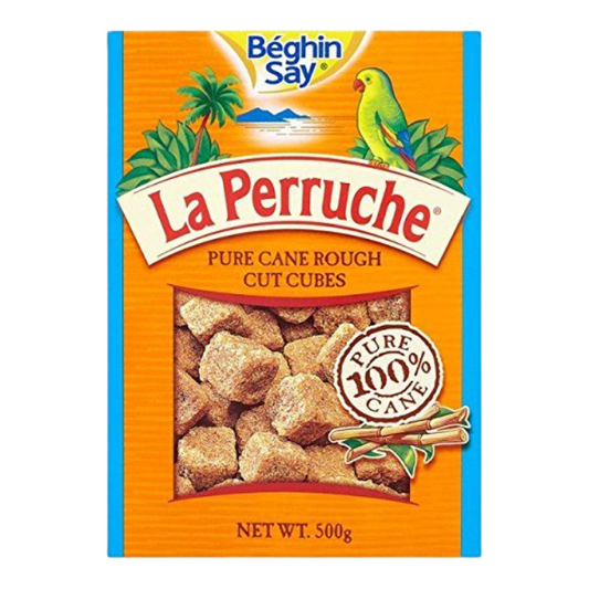 La Perruche Pure Cane Rough Cut Brown Sugar Cubes 500g x 8