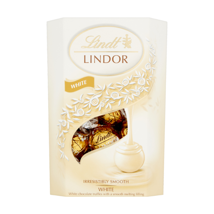 Lindt Lindor White Chocolate Truffles Box 200g x 8