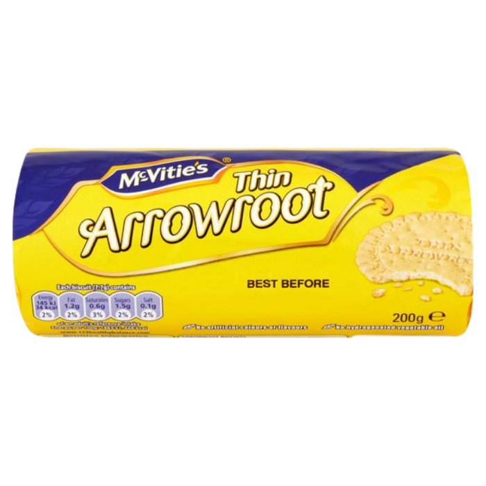 McVitie's Thin Arrowroot Biscuits 200g x 12