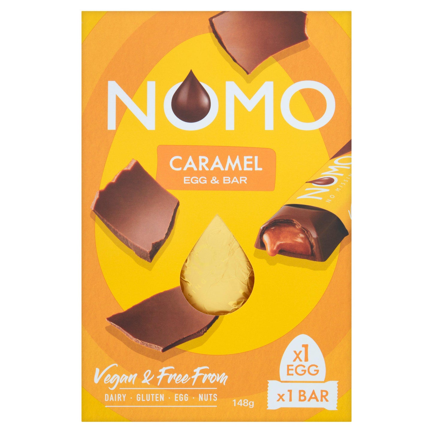 NOMO Caramel Egg & Bar 148g x 4