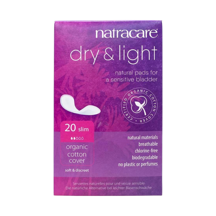 Natracare Dry & Light Slim Incontinence Pads 20 Pack x 6