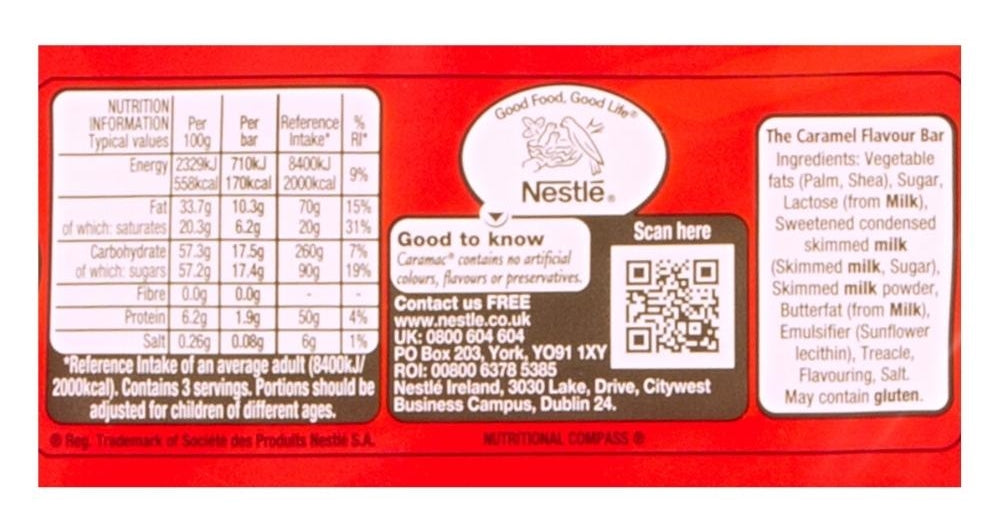 Nestle Caramac Bar 30g x 32